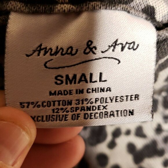 Ana & Ava Womens Leopard Print Elastic Waist Pants Small - Picture 6 of 7